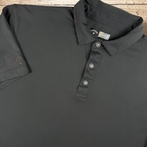 CALLAWAY Mens‎ Opti-Dri Golf Polo Shirt Size L Dark Gray Business Logo
